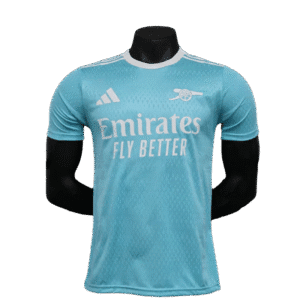 Camisa Arsenal 25/26 Pré-Jogo - Azul Celeste - Versão Jogador