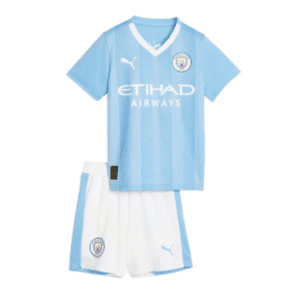 Conjunto Infantil Manchester City Home 23/24 - Azul